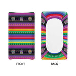 Sugar Skull Mexican Serape Pattern Print Changing Pad Cover