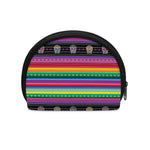 Sugar Skull Mexican Serape Pattern Print Coin Purse