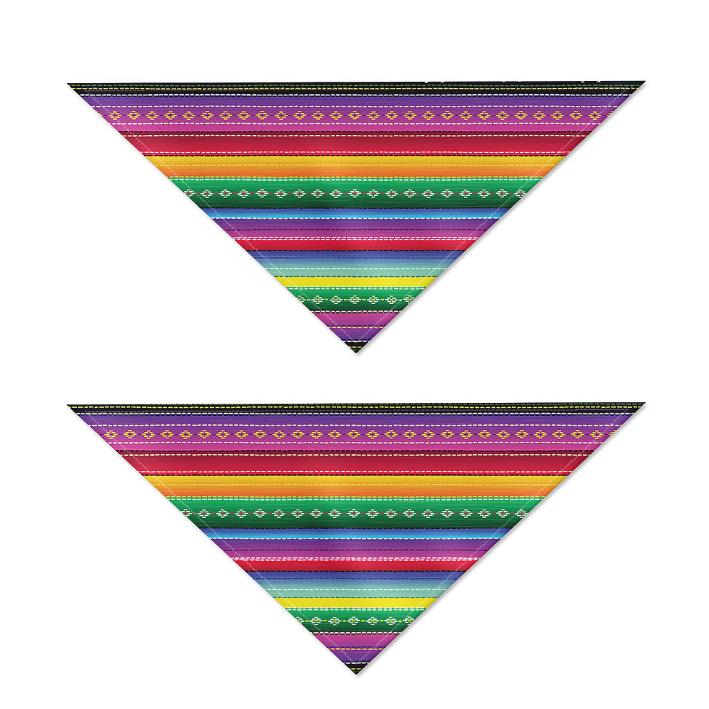 Sugar Skull Mexican Serape Pattern Print Dog Bandana