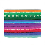 Sugar Skull Mexican Serape Pattern Print Drum Lamp Shade