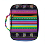 Sugar Skull Mexican Serape Pattern Print Front Pocket Bible Bag