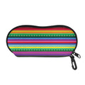 Sugar Skull Mexican Serape Pattern Print Glasses Case