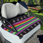 Sugar Skull Mexican Serape Pattern Print Golf Cart Seat Cover