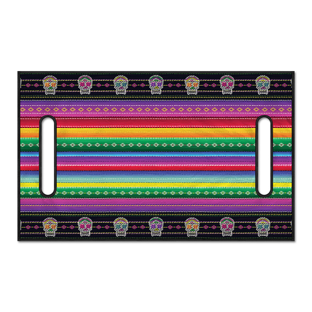Sugar Skull Mexican Serape Pattern Print Golf Cart Seat Cover