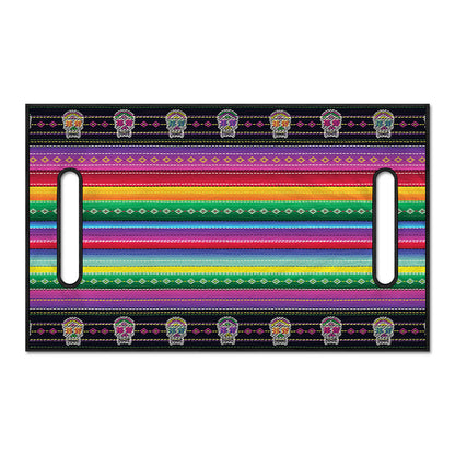 Sugar Skull Mexican Serape Pattern Print Golf Cart Seat Cover