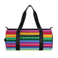 Sugar Skull Mexican Serape Pattern Print Gym Bag