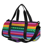 Sugar Skull Mexican Serape Pattern Print Gym Bag