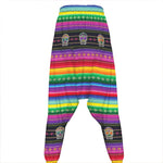 Sugar Skull Mexican Serape Pattern Print Hammer Pants