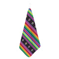 Sugar Skull Mexican Serape Pattern Print Hand Towel