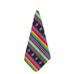 Sugar Skull Mexican Serape Pattern Print Hand Towel