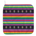 Sugar Skull Mexican Serape Pattern Print Hand Towel