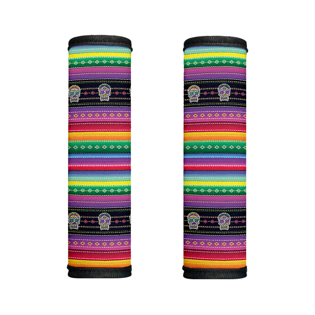 Sugar Skull Mexican Serape Pattern Print Handle Covers