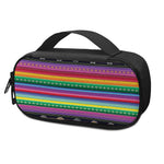 Sugar Skull Mexican Serape Pattern Print Insulin Cooler Travel Case
