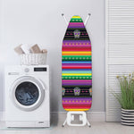 Sugar Skull Mexican Serape Pattern Print Ironing Board Cover
