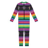 Sugar Skull Mexican Serape Pattern Print Jumpsuit