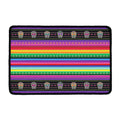 Sugar Skull Mexican Serape Pattern Print Kitchen Mat