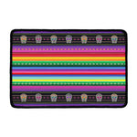 Sugar Skull Mexican Serape Pattern Print Kitchen Mat