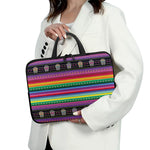 Sugar Skull Mexican Serape Pattern Print Laptop Sleeve With Handle