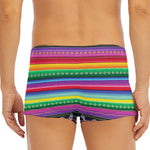 Sugar Skull Mexican Serape Pattern Print Men's Short Boxer Briefs