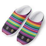 Sugar Skull Mexican Serape Pattern Print Mesh Casual Shoes