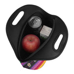 Sugar Skull Mexican Serape Pattern Print Neoprene Lunch Bag