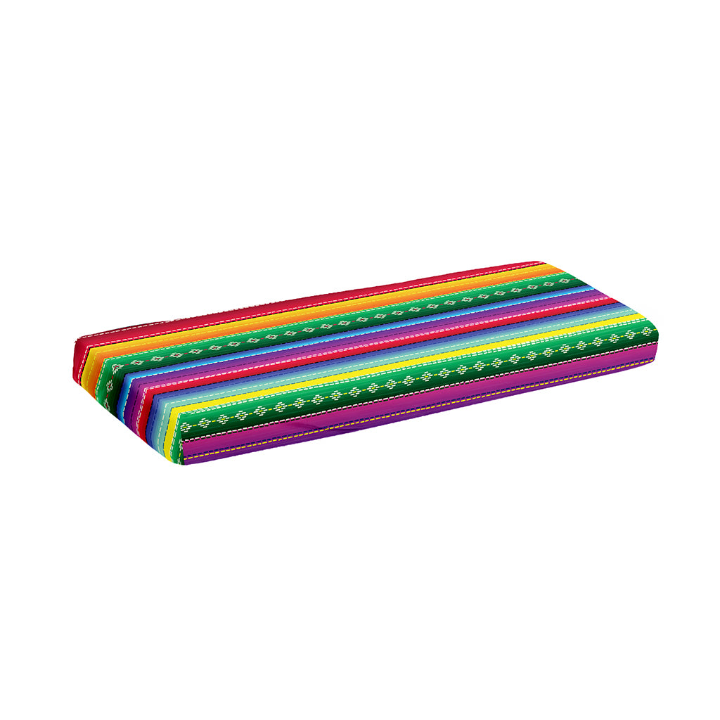 Sugar Skull Mexican Serape Pattern Print Piano Keyboard Cover