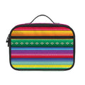 Sugar Skull Mexican Serape Pattern Print Portable Lunch Bag