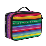 Sugar Skull Mexican Serape Pattern Print Portable Lunch Bag