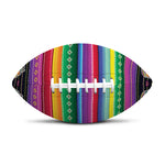 Sugar Skull Mexican Serape Pattern Print Rugby Ball
