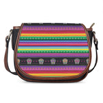 Sugar Skull Mexican Serape Pattern Print Saddle Bag