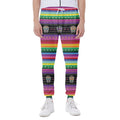 Sugar Skull Mexican Serape Pattern Print Joggers