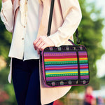 Sugar Skull Mexican Serape Pattern Print Shoulder Strap Bible Bag