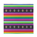 Sugar Skull Mexican Serape Pattern Print Silk Bandana
