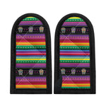 Sugar Skull Mexican Serape Pattern Print Skillet Handle Cover