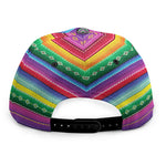 Sugar Skull Mexican Serape Pattern Print Snapback Cap
