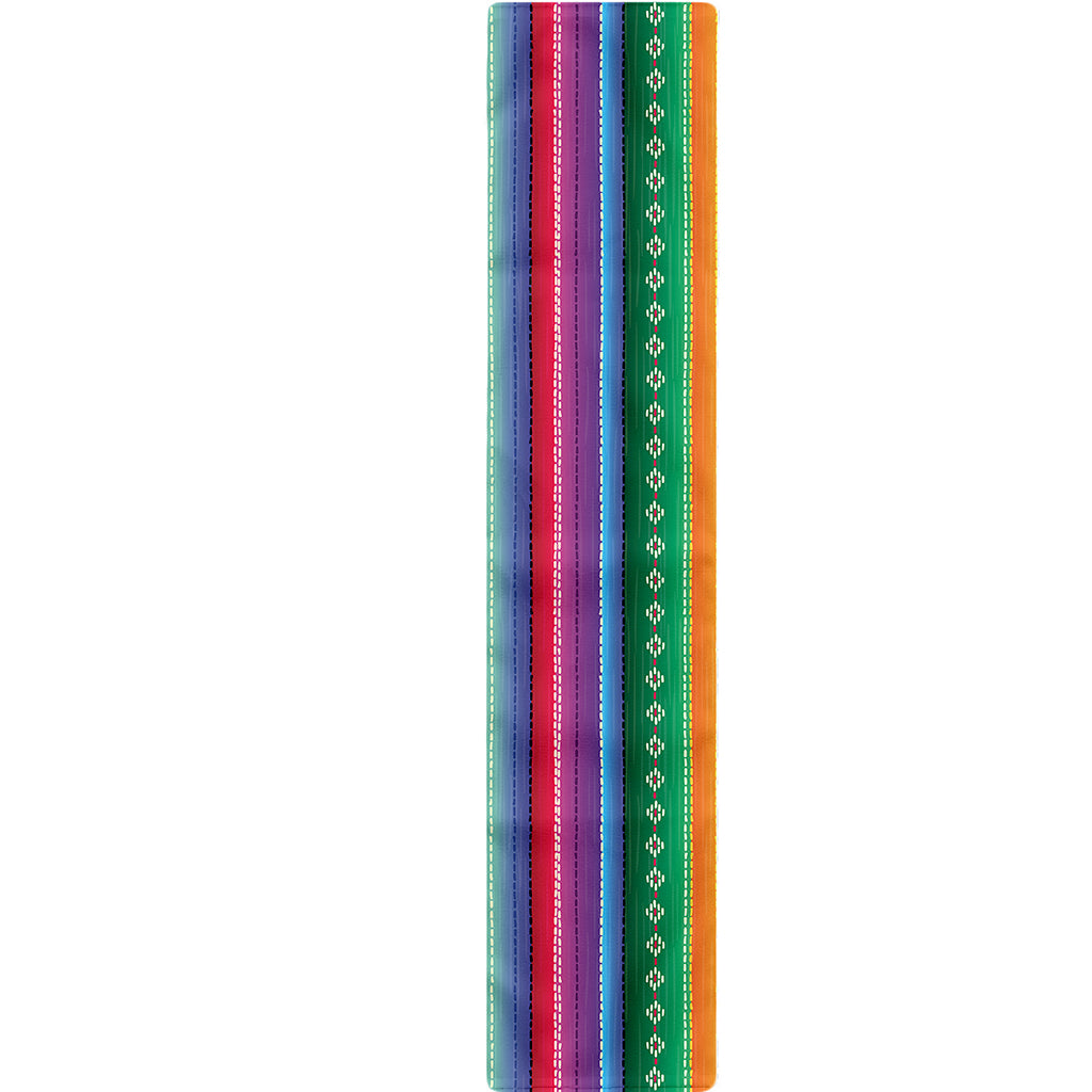 Sugar Skull Mexican Serape Pattern Print Table Runner