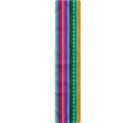 Sugar Skull Mexican Serape Pattern Print Table Runner