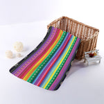 Sugar Skull Mexican Serape Pattern Print Towel