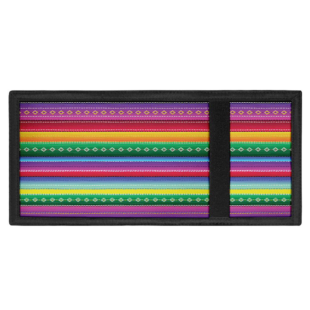 Sugar Skull Mexican Serape Pattern Print Trifold Wallet
