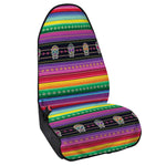 Sugar Skull Mexican Serape Pattern Print Waterproof Car Seat Cover