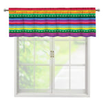 Sugar Skull Mexican Serape Pattern Print Window Valance