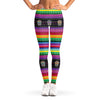 Sugar Skull Mexican Serape Pattern Print Women's Leggings