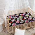 Sugar Skull Pattern Print Baby Crib Sheet