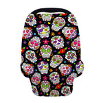 Sugar Skull Pattern Print Baby Seat Cover