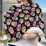 Sugar Skull Pattern Print Baby Seat Cover