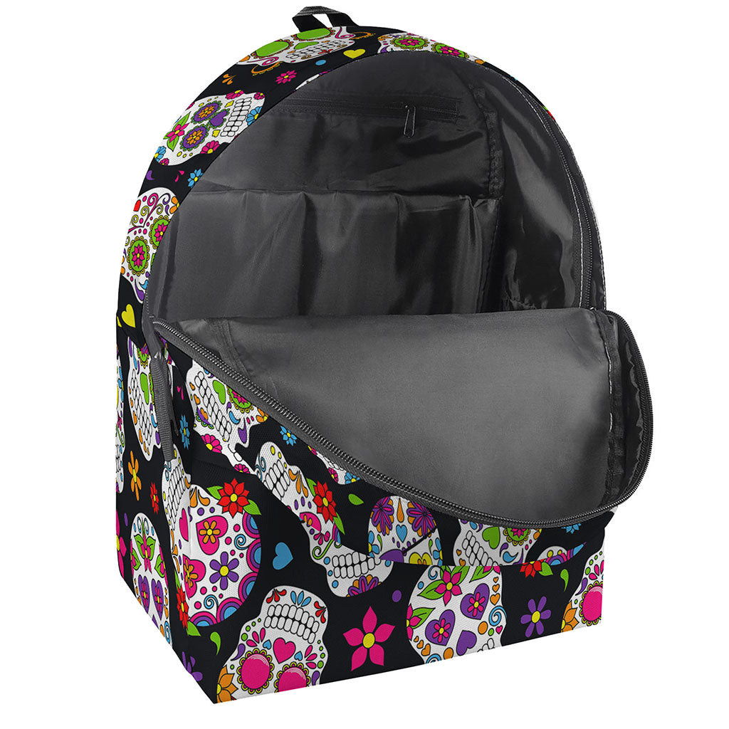 Sugar Skull Pattern Print Backpack