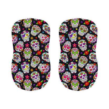 Sugar Skull Pattern Print Bar Stool Covers