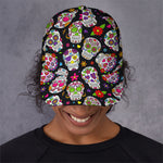 Sugar Skull Pattern Print Baseball Cap