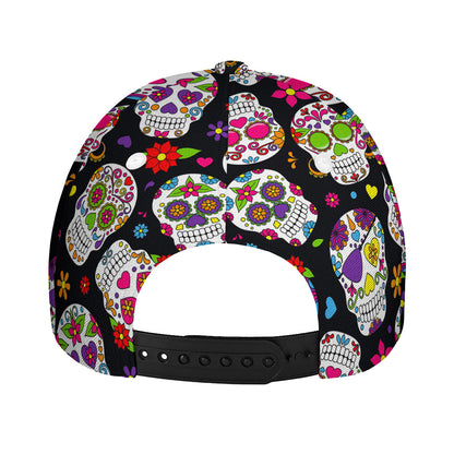 Sugar Skull Pattern Print Baseball Cap