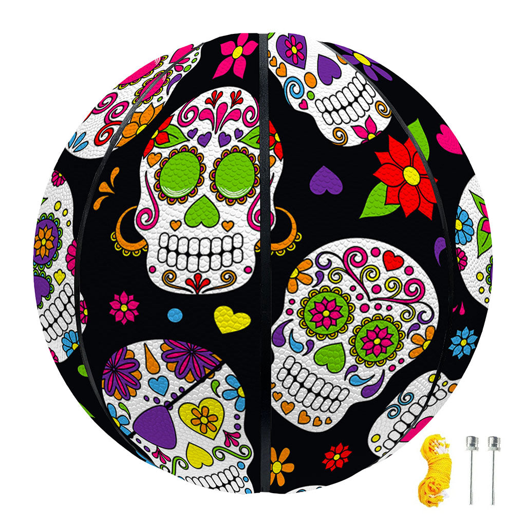 Sugar Skull Pattern Print Basketball